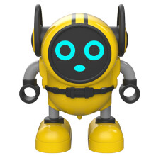 (yellow)JJRC R7 Robot Toys 2 in 1 Detachable Gyroscopes 3-Modes Wind-up Car Toys Launching Mode Robots