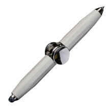 (WE)Fidget Spinner Pen with LED Light Writable Spinning Pen Metal Ballpoint Pen for Kid Teen Student