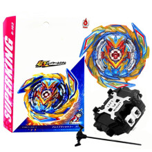 (Ripcord Set)Box Set Rubber B-163 Brave Valkyrie Superking B163 Spinning Top with Spark Launcher Box