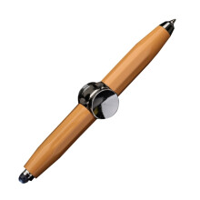 (YW)Fidget Spinner Pen with LED Light Writable Spinning Pen Metal Ballpoint Pen for Kid Teen Student