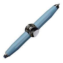 (LE)Fidget Spinner Pen with LED Light Writable Spinning Pen Metal Ballpoint Pen for Kid Teen Student