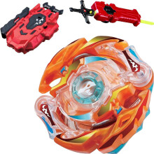 (ALI064)GOLD B-85 Killer Deathscyther / Doomscizor BOOSTER LR RED Launcher Spinning Top Sword Launcher