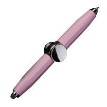 (PL)Fidget Spinner Pen with LED Light Writable Spinning Pen Metal Ballpoint Pen for Kid Teen Student