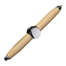 (LW)Fidget Spinner Pen with LED Light Writable Spinning Pen Metal Ballpoint Pen for Kid Teen Student