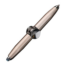 (GD)Fidget Spinner Pen with LED Light Writable Spinning Pen Metal Ballpoint Pen for Kid Teen Student