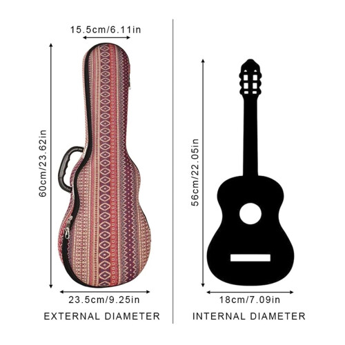 Lightweight EVA 21 Inch Soprano Ukulele Hard Case, Waterproof Shockproof Backpack with Padded Interior 1