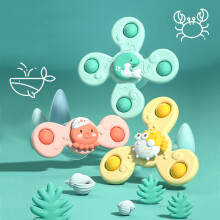 (3Pcs)Montessori Fidget Suction Cup Spinner Toy For Kids Fingertip Gyro Educational Baby Rotating Rattles