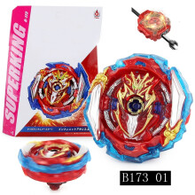 (01 Ripcord spark set)SuperKing B-173 Red/Black Infinite Achilles Spinning Top Toys for Children