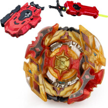 (ALI103)GOLD B-85 Killer Deathscyther / Doomscizor BOOSTER LR RED Launcher Spinning Top Sword Launcher