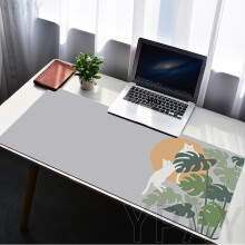 (800x300x3mm-Lulu 11) Großes Mauspad mit Katzenmotiv, ideal für Gamer, Büro und Tastatur, aus Gummi