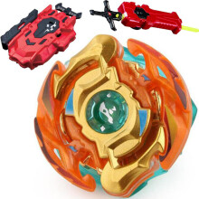 (ALI107)GOLD B-85 Killer Deathscyther / Doomscizor BOOSTER LR RED Launcher Spinning Top Sword Launcher