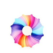 (Type D)New Candy Color Fingertip Spinning Top Toys Colorful Printed Rotating Decompression Toy Children