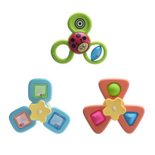 (ST490-3pcs)Suction Cups Spinning Top Toy For Baby Infant Insect Gyro Relief Stress Educational Toys