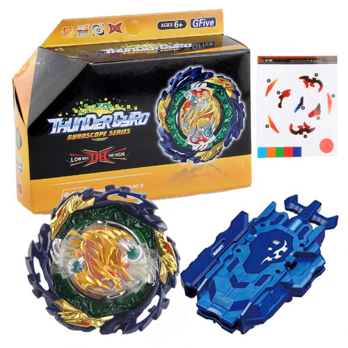 (String Set)Box Set B-185 Vanish Fafnir DB Dynamite Battle B185 Spinning Top with Gold Custom Launcher