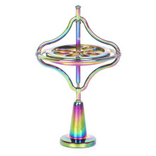 (white)Children Finger Gyroscope Toy Color Fingertip Gyro Zinc Alloy Pressure Relief Toy Game Time Anti-gravity