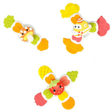 (3Pcs-AS343)Suction Cups Spinning Top Toy For Baby Infant Insect Gyro Relief Stress Educational Toys
