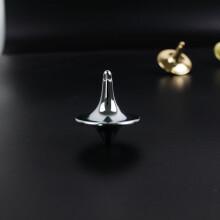 (6)New Arrival Metal Gyro Great Accurate Silver Spinning Top Hot Movie Totem Print Spinning Top new