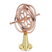 (pink)Metal Gyroscope Gyro Classic Toys Finger Gyro Traditional Educational Creative Experiment Magic