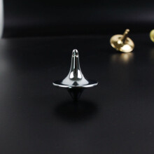 (Silver)Hot Movie Totem Metal Gyro Great Performance Accurate Silver Spinning Top Hot Movie Totem Print