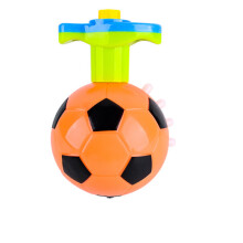 (orange)New Spinning Top Flash Luminous Spinning Tops Toy Colorful Top Ejection Toy Flashing Led Gyroscope