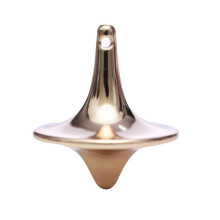 (Gold)Classic Metal Gyro Great Performance Accurate Silver Spinning Top Hot Movie Totem Print Spinning