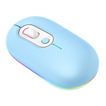 (500x1000x3mm-SS SP 13) Kleine kabellose Maus mit farbigen Lichtern, leichte Computermaus für PC