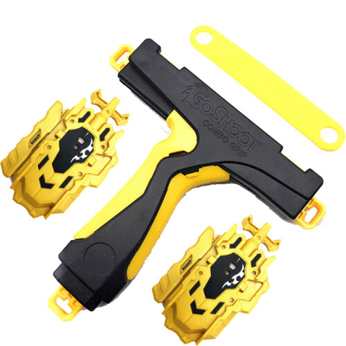 (Yellow Handlebar Set)Big Grip for Two Launcher Handle Set Accessories Handlebar with Two-way Launcher