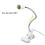 Adjustable Clip-on Lamp Base with EU Power Adapter, E27 Bulb Holder with Push Button Switch for Flexible Reading Light 3