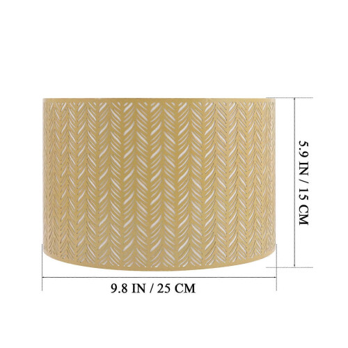 Barrel Desk Lamp Shade for E27 E14 Bulbs, Iron Frame Protective Cover, Durable and Dustproof 1