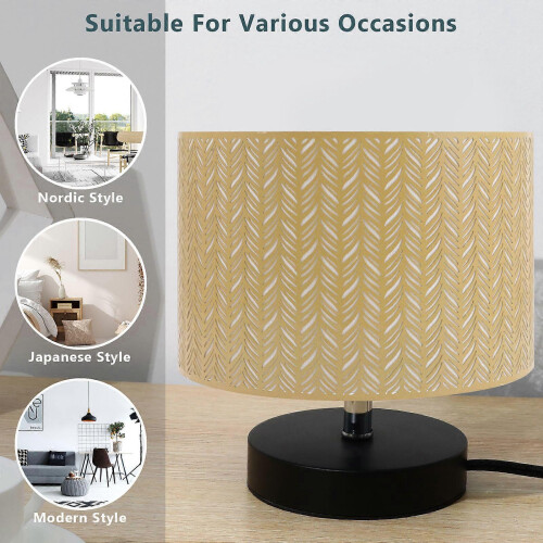 Barrel Desk Lamp Shade for E27 E14 Bulbs, Iron Frame Protective Cover, Durable and Dustproof 2