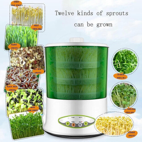 Seed Germinator Machine with LED Display and Automatic Timer, Intelligent Control for Wheatgrass Herbs Indoor Gardening 1