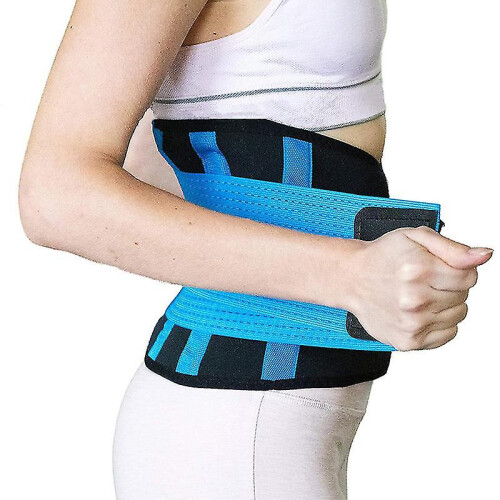 Lumbar Support Belt for Lower Back Pain - L Size with Adjustable Double-Pull System, 7 Vertical Struts Breathable Neoprene Design 1