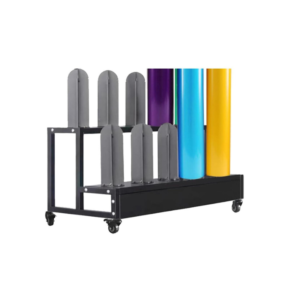 Vinyl Roll Storage Rack Heavy Duty Wire Spool Dispenser Shelf 10 Roll Capacity For Leather And Wallpaper 9174973257073