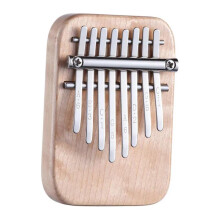Kalimba Thumb Piano 8 Key Wooden Beginner Friendly with Learning Book Clear Resonant Sound