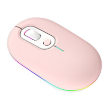 (500x1000x3mm-Ko947643 2) Kleine kabellose Maus mit farbigen Lichtern, leichte Computermaus für PC