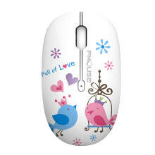 (Grau)M101 Ergonomische kabellose Maus, niedliche optische Cartoon-Computermaus, geräuschlos, mit USB-Empfänger