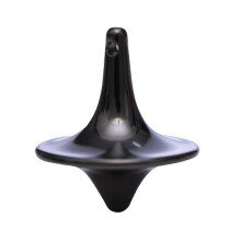 (Black)Metal Gyro Great Accurate Spinning Top Hot Movie Totem Print Creative Toys Gift For Kids Silver