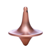 (Copper)Metal Gyro Great Accurate Spinning Top Hot Movie Totem Print Creative Toys Gift For Kids Silver