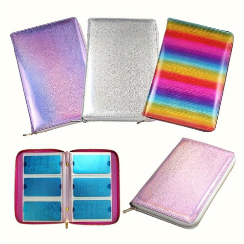 Compact Nail Stamp Plate Storage Box, Portable Empty Case for Manicure Tools Travel 1