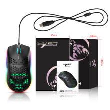 (300x700x3mm-WA00326 CAT 15)HXSJ J900 Gaming-Maus RGB-Beleuchtung, leicht, Makroprogrammierung, Hohlraum