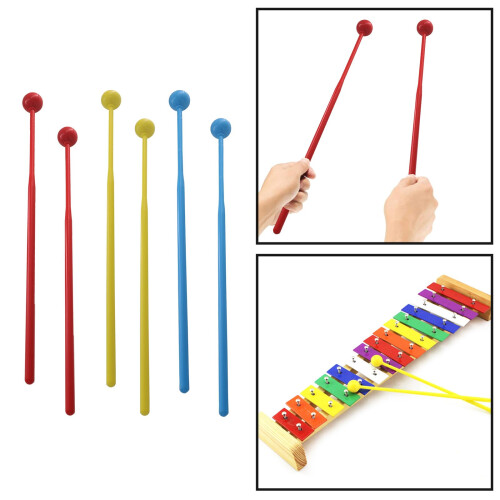 2Pcs ABS Marimba Mallets with Comfortable Grip for Beginners Training Percussion 1