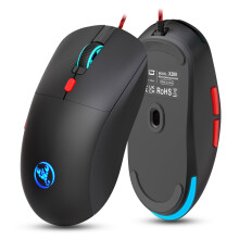 (G24 Orange-8K) Kabelgebundene Gaming-Maus mit 6 Tasten, einstellbarer Auflösung von 3600 dpi und 7