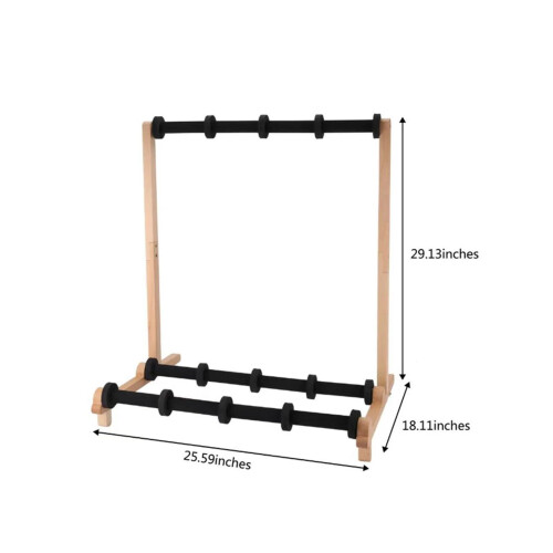 Wooden Multi Guitar Stand for 4 Instruments with Solid Wood and Soft Padded Protection 1