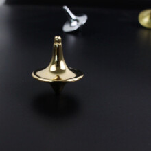 (gold)Classic Metal Gyro Great Performance Accurate Silver Spinning Top Hot Movie Totem Print Spinning