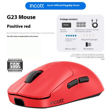 (Nur 2,4 GHz, Weiß) Incott Kabellose Maus Dual-Mode 8K PAW3950 Schnellladefunktion Hot-Swap Gaming-Maus
