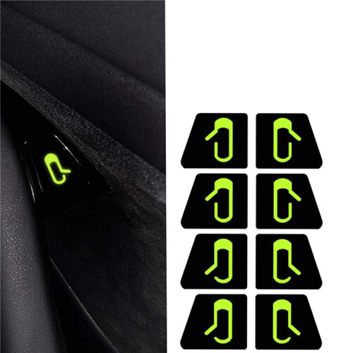 16Pcs for  Model 3 Car Door Open Exit Sticker Luminous Button Sticker Kit 1