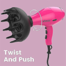 Haartrockner-Diffusor, kompatibel mit Standard-Haartrocknern, großer 1,8-Zoll-Diffusor für die Pflege von lockigem Haar mit 360-Luftstromöffnungen