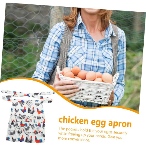 Egg Gathering Apron with Multiple Pockets for Farm and Garden Hands Egg Collection 1