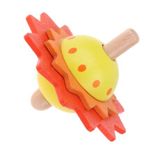 (Orange)1Pc Kids Wood Gyro Toys for Children Adult Relief Stress Desktop Spinning Top Toys Kids Birthday