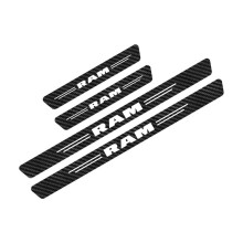 (Schwarz-Weiß – für RAM) 4 Stück Einstiegsleistenaufkleber, kompatibel mit Avenger, Caliber, Caravan